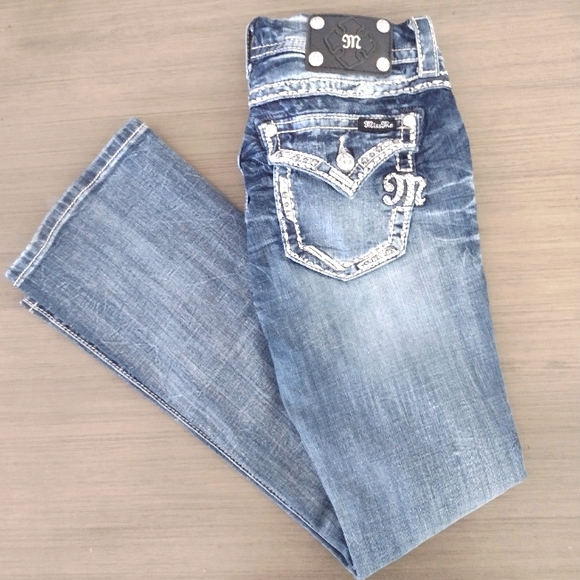 NWOT MISS ME JE5836B7R BOOTCUT SIZE 28 WITH BLING 💞💞💞💞 - Picture 3 of 15